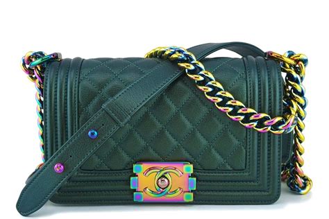 chanel boy bag with emeralds